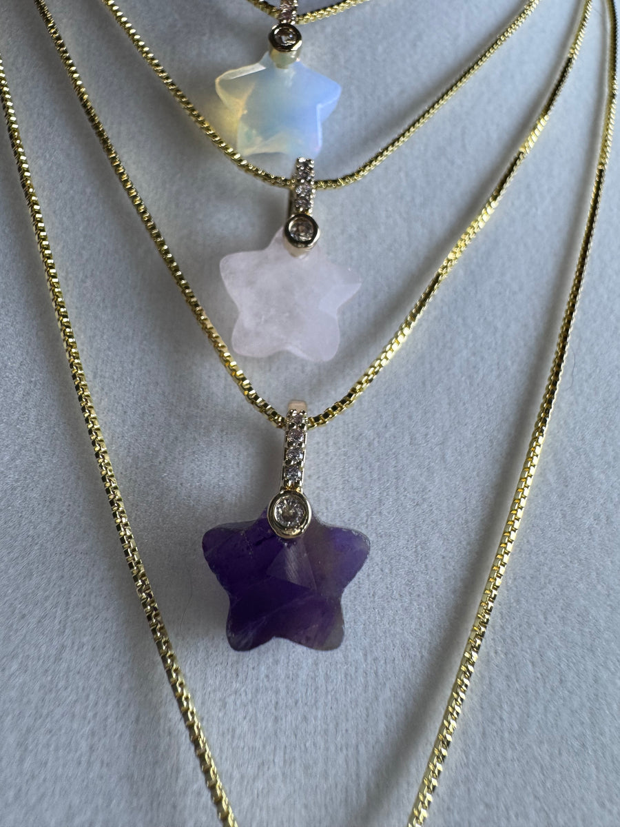 Star  Natural Stone Necklace Collection