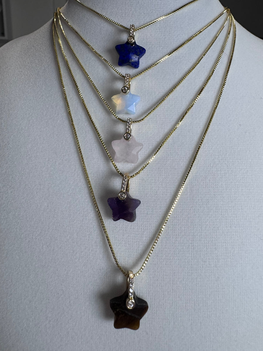 Star  Natural Stone Necklace Collection